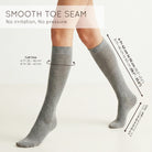 Unisex wearing ash Mysocks knee-high combed cotton socks