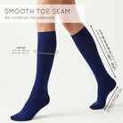 Unisex wearing ındigo Mysocks knee-high combed cotton socks