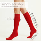 Unisex wearing red Mysocks knee-high combed cotton socks