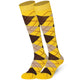 Mysocks 2 Pairs Argyle Knee High Socks | Combed Cotton & Seamless Toe