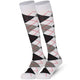 Mysocks 2 Pairs Argyle Knee High Socks | Combed Cotton & Seamless Toe