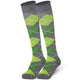 Mysocks 2 Pairs Argyle Knee High Socks | Combed Cotton & Seamless Toe