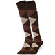Mysocks 2 Pairs Argyle Knee High Socks | Combed Cotton & Seamless Toe