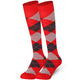 Mysocks 2 Pairs Argyle Knee High Socks | Combed Cotton & Seamless Toe