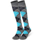 Mysocks 2 Pairs Argyle Knee High Socks | Combed Cotton & Seamless Toe