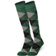 Mysocks 2 Pairs Argyle Knee High Socks | Combed Cotton & Seamless Toe