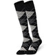 Mysocks 2 Pairs Argyle Knee High Socks | Combed Cotton & Seamless Toe