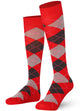 Red Mysocks argyle knee high socks made of extra fine combed cotton.