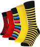 Mysocks 5 Pairs Multicolour Stripe Socks | Combed Cotton & Seamless Toe