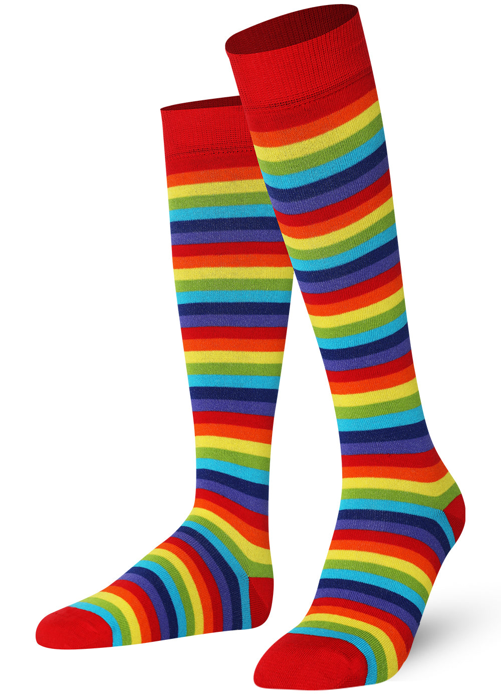 Mysocks Kids Knee High Socks - Multi Stripe Colorful Cotton