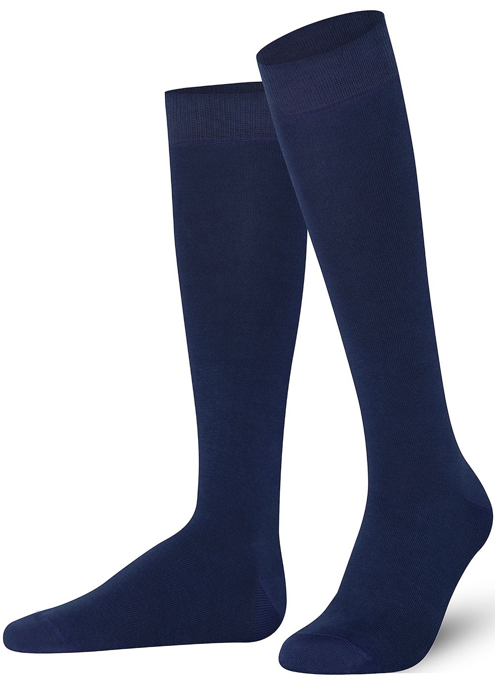 Navy Blue Mysocks Kids Knee High Plain Socks