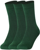 Mysocks Men Women Socks Plain Pine Green 3 Pair Pack - Seamless Toe Cotton Socks