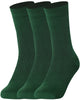 Mysocks Men Women Socks Plain Pine Green 3 Pair Pack - Seamless Toe Cotton Socks