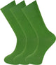 Mysocks Men Women Socks Plain Green 3 Pair Pack - Seamless Toe Cotton Socks