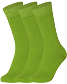 Mysocks Men Women Socks Plain Lime Green 3 Pair Pack - Seamless Toe Cotton Socks