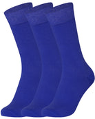 Mysocks men women socks plain Royal Blue 3 Pair Pack Seamless Toe Cotton Socks