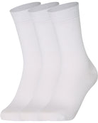 Mysocks Men Women Socks Plain White 3 Pair Pack - Seamless Toe Cotton Socks