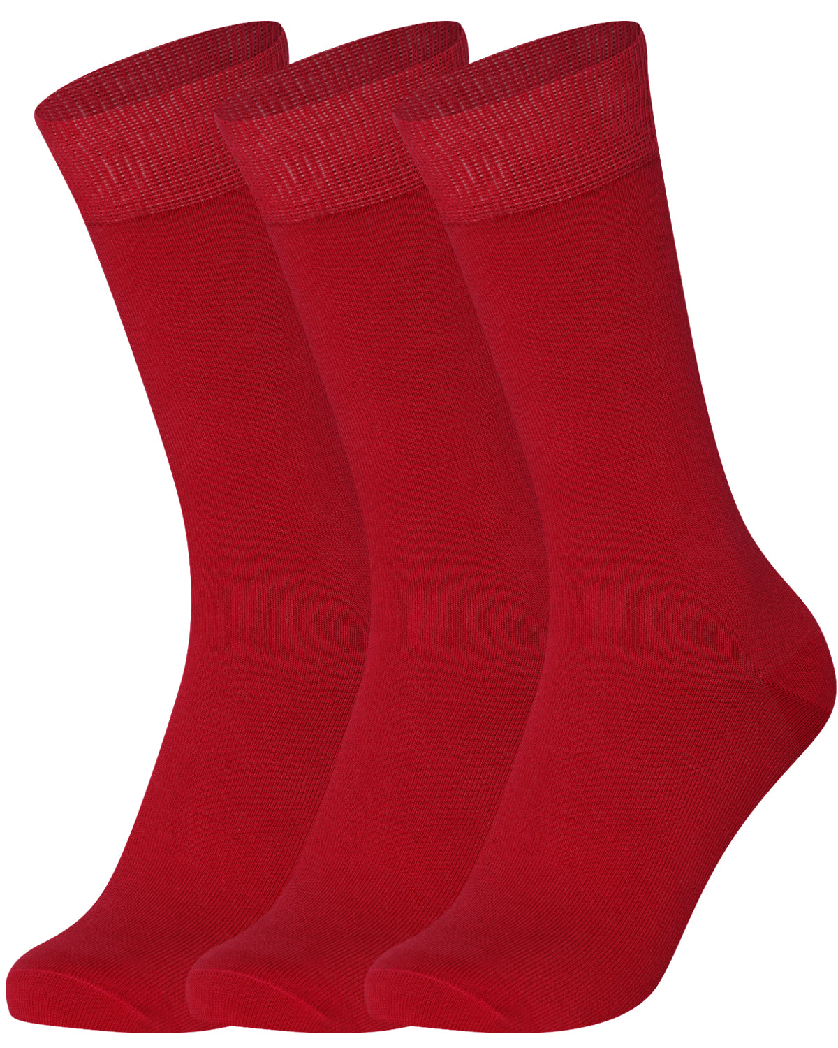 Mysocks men women socks plain bordo 3 Pair Pack Seamless Toe Cotton Socks