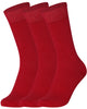 Mysocks men women socks plain bordo 3 Pair Pack Seamless Toe Cotton Socks