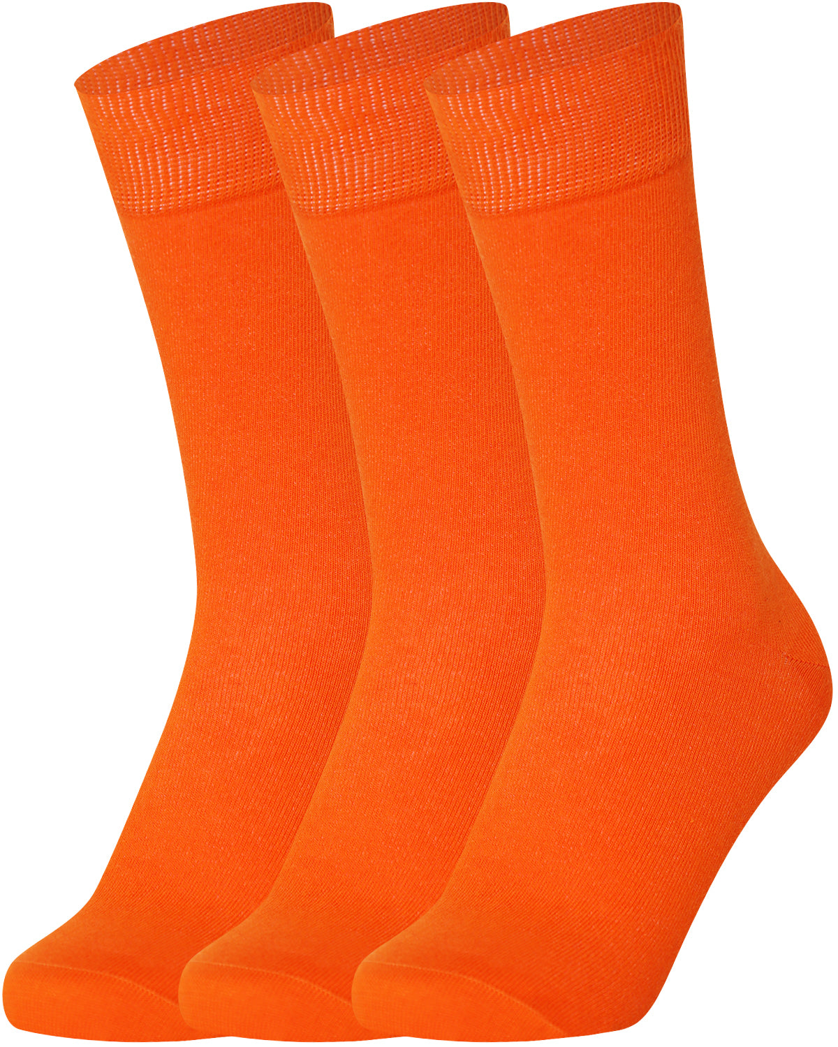 Mysocks men women socks plain orange 3 Pair Pack Seamless Toe Cotton Socks
