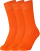 Mysocks men women socks plain orange 3 Pair Pack Seamless Toe Cotton Socks