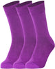 Mysocks men women socks plain purple 3 Pair Pack Seamless Toe Cotton Socks