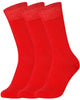 Mysocks men women socks plain red 3 Pair Pack Seamless Toe Cotton Socks
