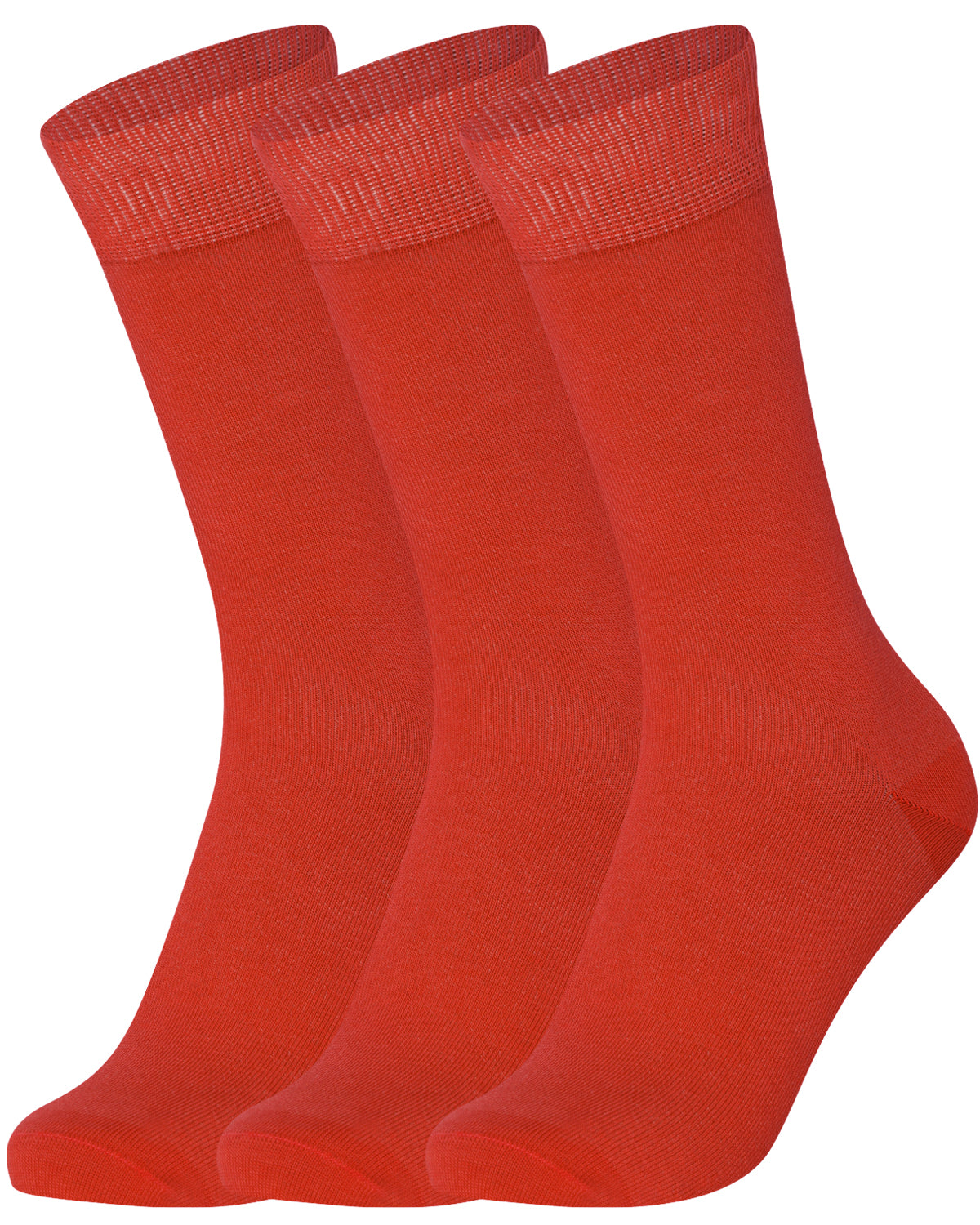 Mysocks men women socks plain scarlet 3 Pair Pack Seamless Toe Cotton Socks