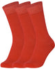 Mysocks men women socks plain scarlet 3 Pair Pack Seamless Toe Cotton Socks