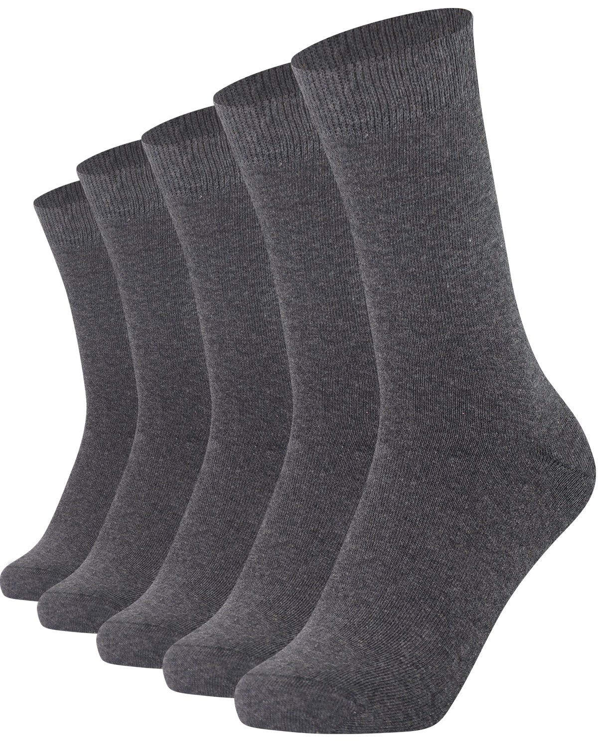 Mysocks men women socks plain Dark Grey Anthracite 5 Pair Pack Seamless Toe Cotton Socks