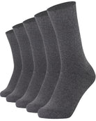Mysocks men women socks plain Dark Grey Anthracite 5 Pair Pack Seamless Toe Cotton Socks