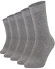 Mysocks men women socks plain Ash Grey 5 Pair Pack Seamless Toe Cotton Socks