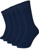 Mysocks men women socks plain Navy Blue 5  Pair Pack Seamless Toe Cotton Socks