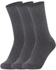 Anthracite Dark Grey Mysocks men women socks plain cotton, 3 pair pack featuring seamless toe for sensitive feet.