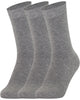 Grey Mysocks men women socks plain cotton, 3 pair pack featuring seamless toe for sensitive feet.