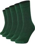 Mysocks men women socks plain pine green 5 Pair Pack Seamless Toe Cotton Socks