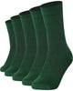 Mysocks men women socks plain pine green 5 Pair Pack Seamless Toe Cotton Socks