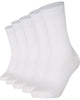 Mysocks men women socks plain white 5 Pair Pack Seamless Toe Cotton Socks