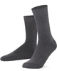 Mysocks unisex extra fine combed cotton crew socks in plain anthracite featuring a seamless toe