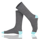 Mysocks unisex extra fine combed cotton crew socks in plain mint featuring a seamless toe