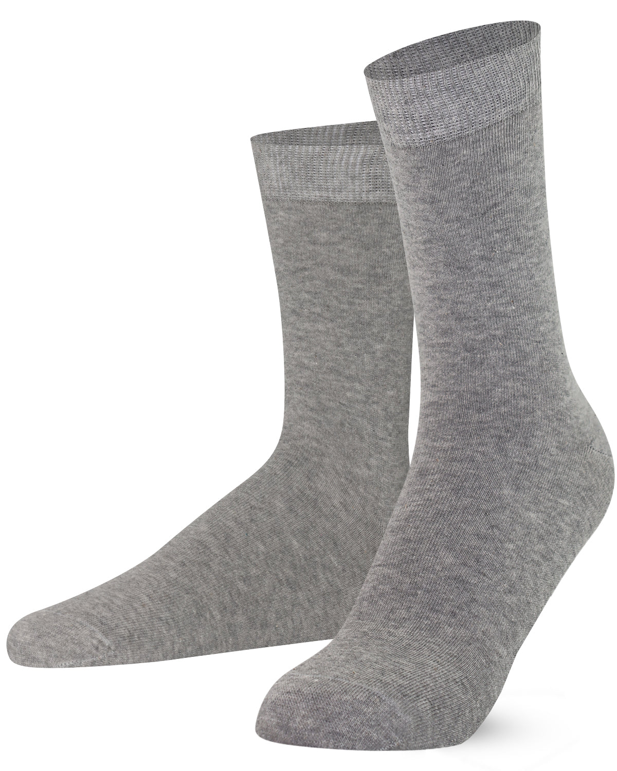 Mysocks unisex extra fine combed cotton crew socks in plain grey featuring a seamless toe