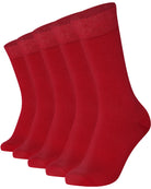 Mysocks men women socks plain bordo 5 Pair Pack Seamless Toe Cotton Socks