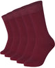Mysocks men women socks plain burgundy 5 Pair Pack Seamless Toe Cotton Socks
