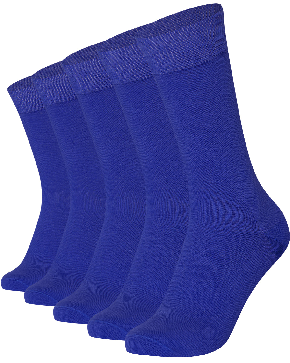 Mysocks men women socks plain Royal Blue 5 Pair Pack Seamless Toe Cotton Socks
