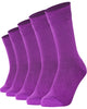 Mysocks men women socks plain purple 5 Pair Pack Seamless Toe Cotton Socks
