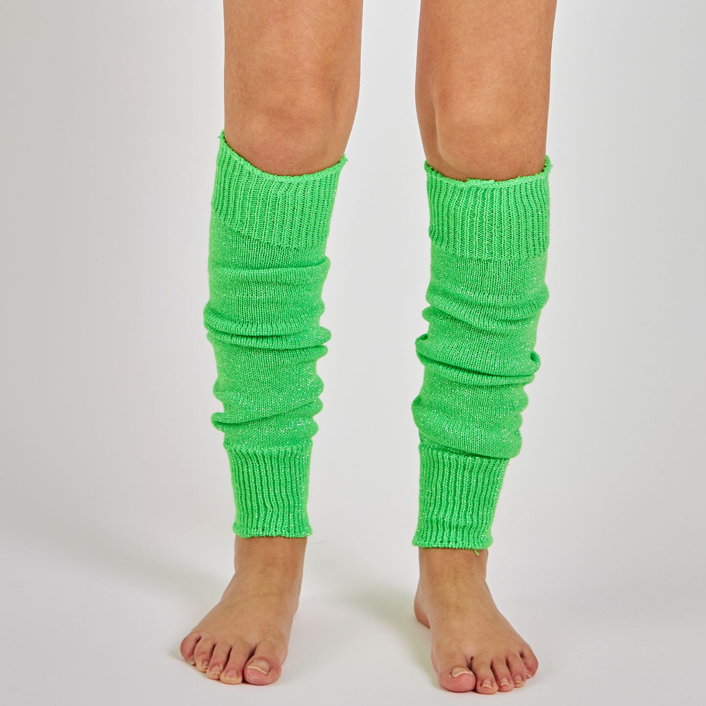 Women's Green Glitter Speckled Leg Warmers | Mysocks