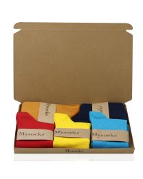 Mysocks Crew Style 5 Pairs Multi Colour Plain Socks Combination Socks