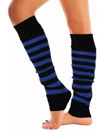 Mysocks Leg Warmer Stripes Blue Black