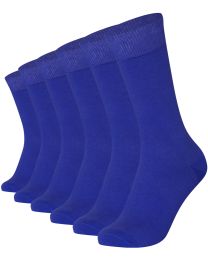 Crew Socks Plain 6 Pairs Combed Cotton Seamless Toe Combination 003