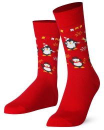 Mysocks Xmas Festive Penguins Crew Socks